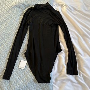 Black Mockneck Bodysuit